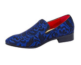 Premium Black And Blue Loafers for men designer slip on casual / dress shoes – Luxury Leather